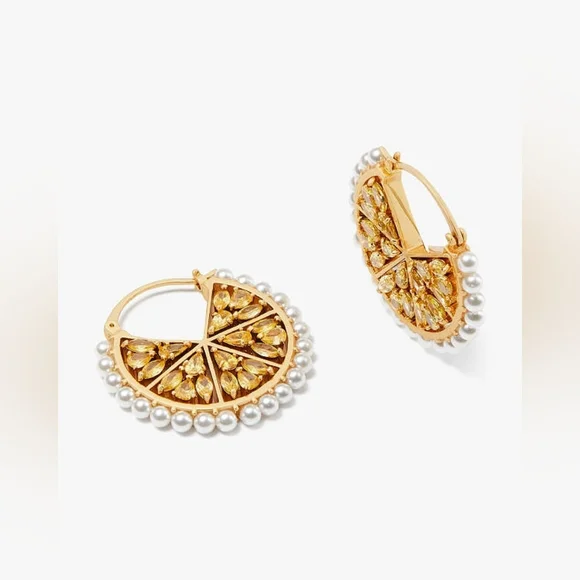 NWT Kate Spade♠️ Fresh Squeeze Hoops - Picture 1 of 5